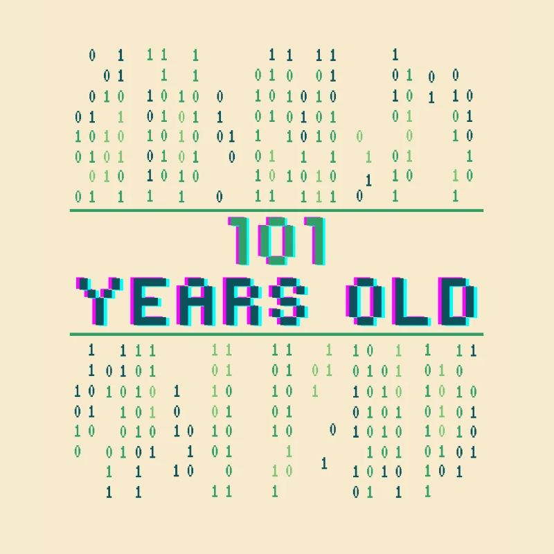 5th birthday 5 years old binary code coder