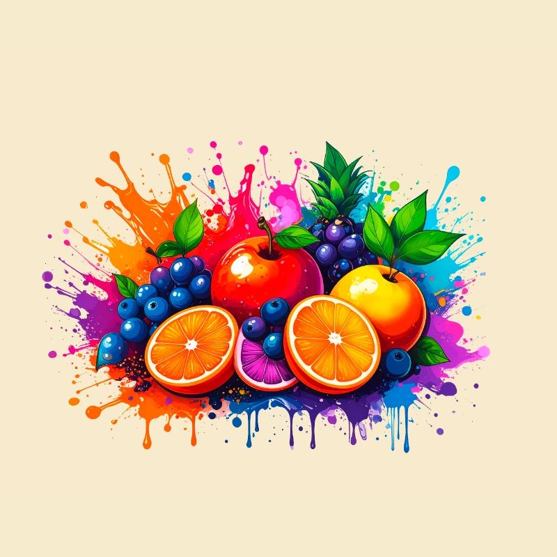 Obst, illustration, graffiti ,Früchte