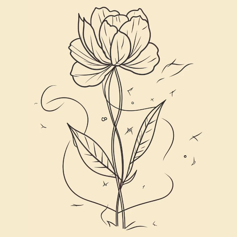 Wildblumen Skizze