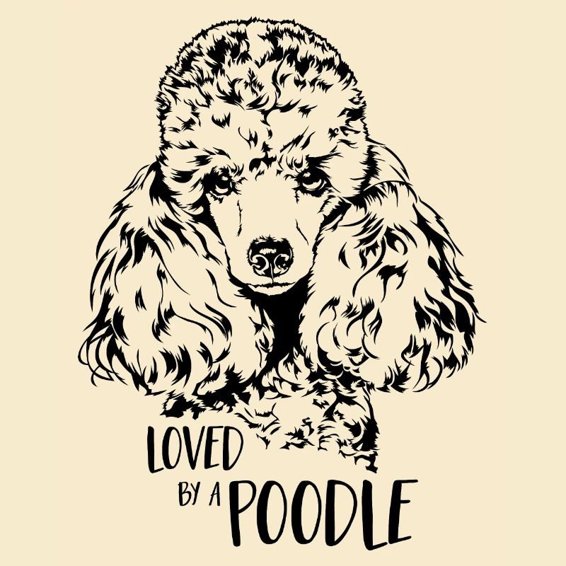 Loved by a Poodle Hundespruch Hunde Wilsigns