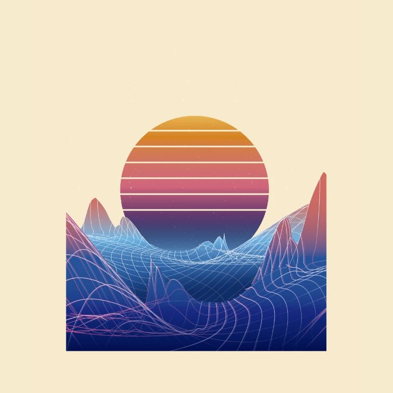 Synthwave Sunset Design