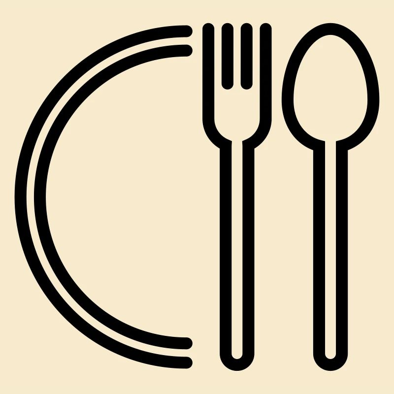 Löffel, Gabel und Teller