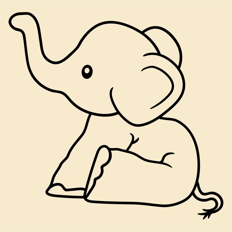 petit éléphant assis clip bébé bébé veau doux