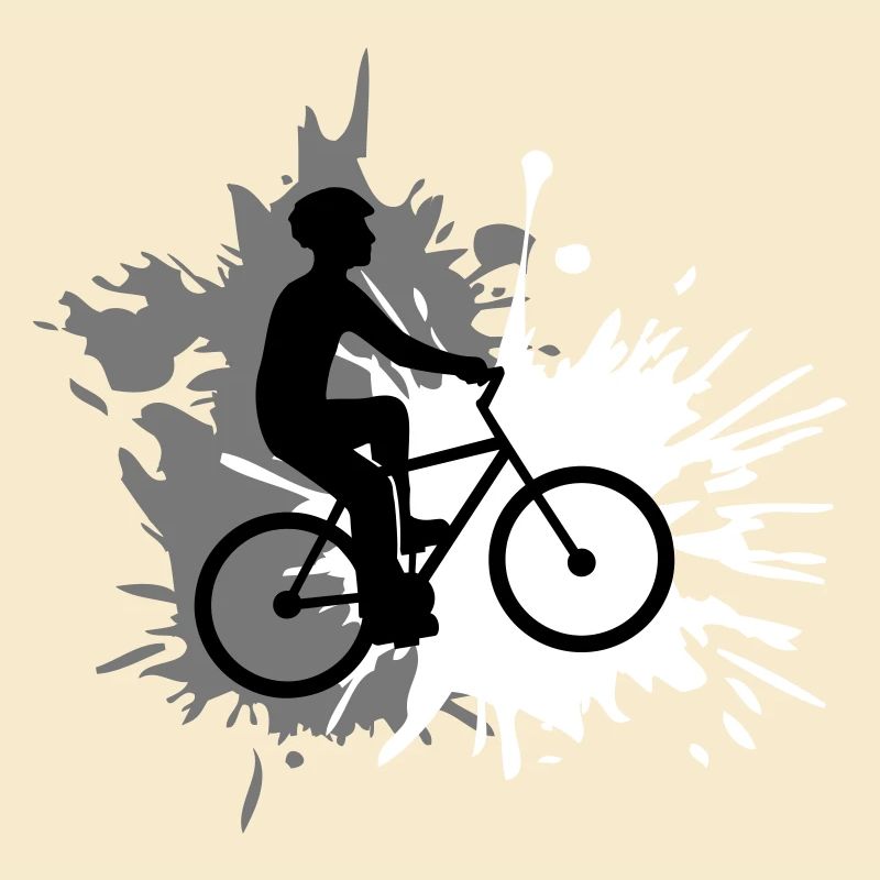 Blob Drop Splashes Couleur Conduite Vélo Silho