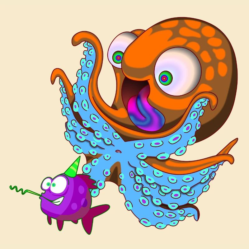 Octopus birthday fish