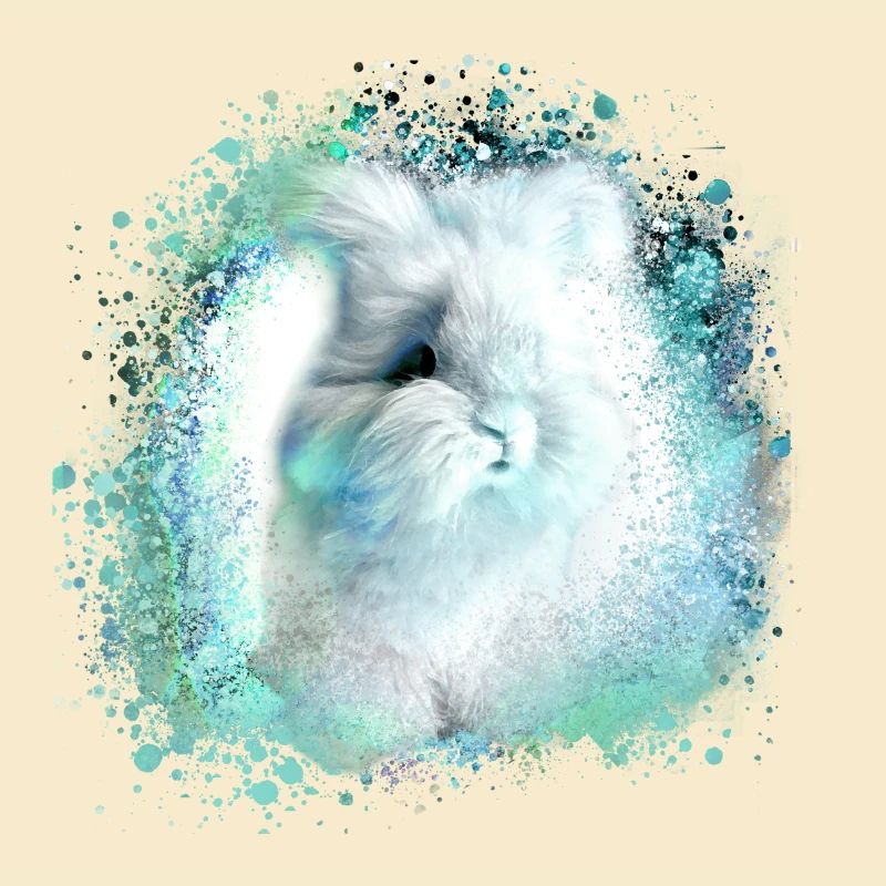 angora rabbit,rabbit,graffiti,colorful,rabbit,blue