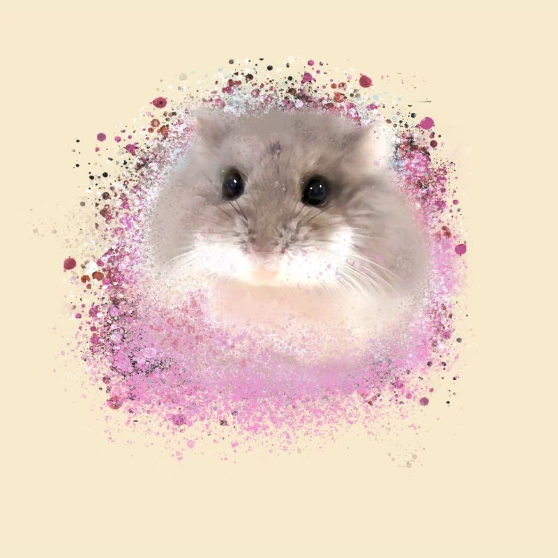 zwerghamster,hamster,pink,graffiti,malerei