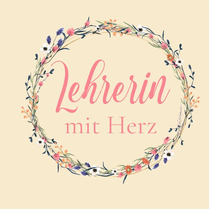 Lehrerin mit Herz - personalisierbar