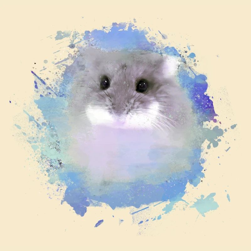 zwerghamster,hamster,bunt,graffiti,malerei,blau