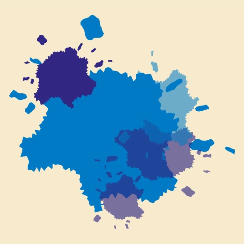 Farbklecks Blau