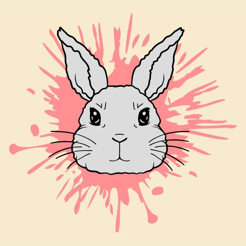 Éclaboussures de couleur gouttes lapin éclaboussures