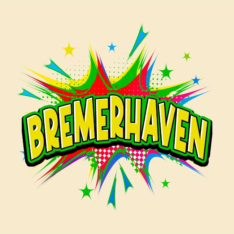 Bremerhaven Germany City Pop Art Comic Art