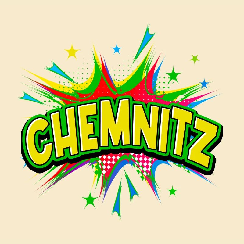 Chemnitz Deutschland Stadt Pop Art Comic Kunst