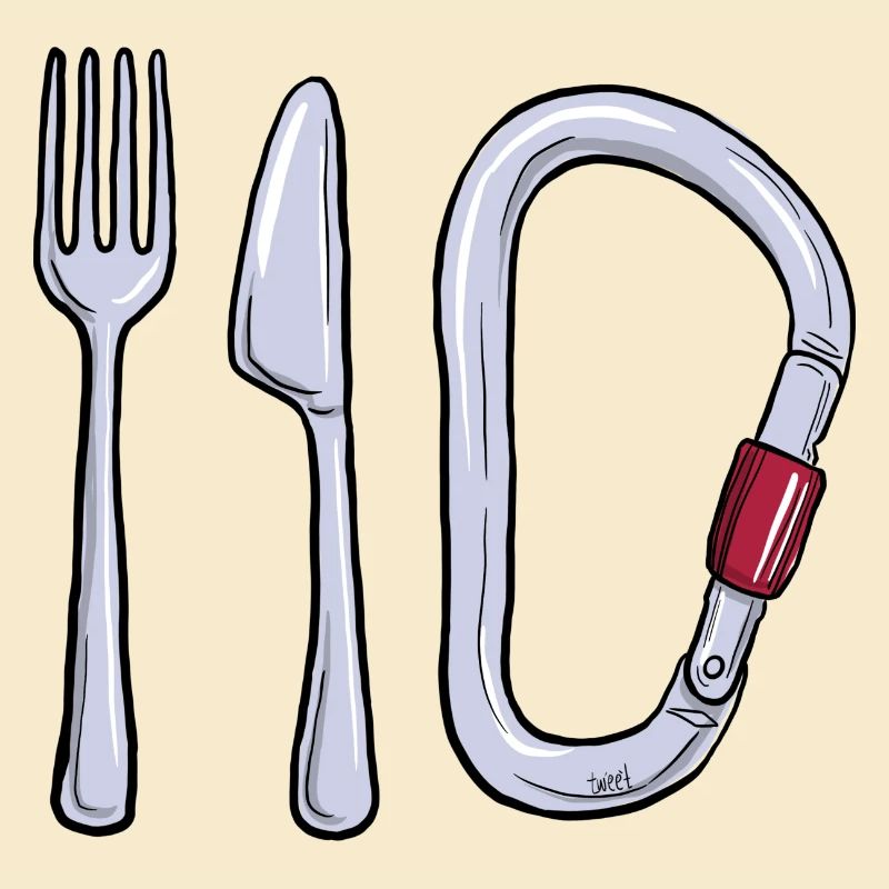 Messer, Gabel, Karabiner