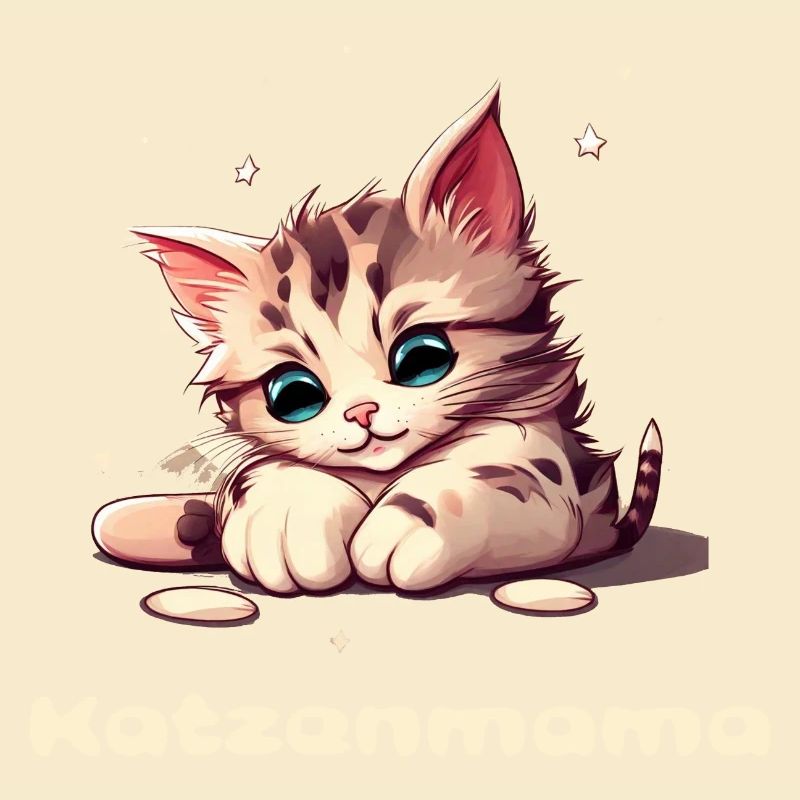 Katzenmama süßes Kätzchen