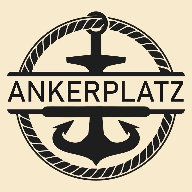 Ankerplatz mit Schiff Anker