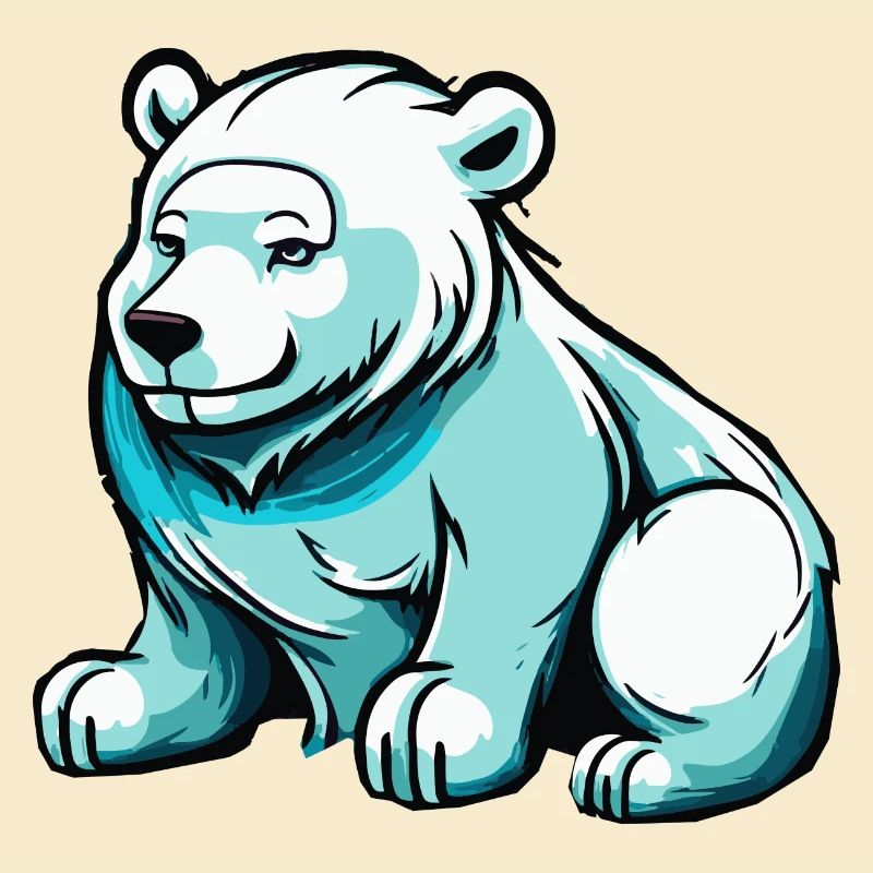 Kleiner süßer Eisbär im Winter