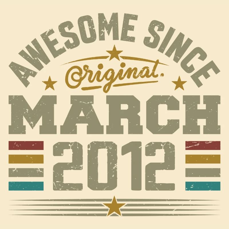 Mars 2012 Anniversaire Idée Cadeau Vintage 2012