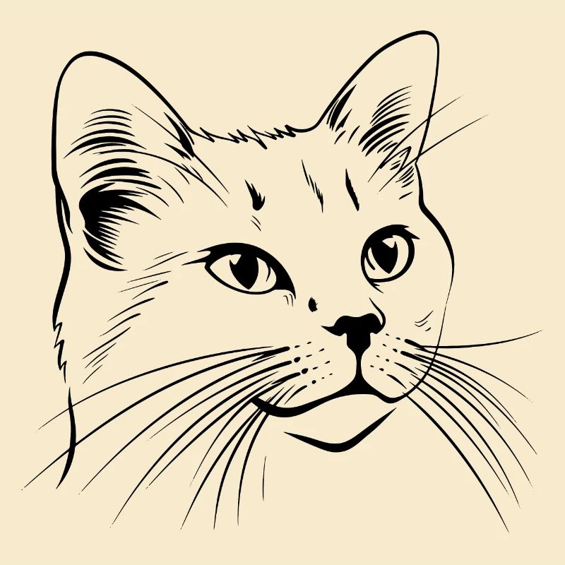 Chat, Motif De Chat, Visage De Chat