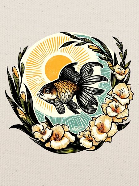 Ausgefallener Oranda-Goldfisch