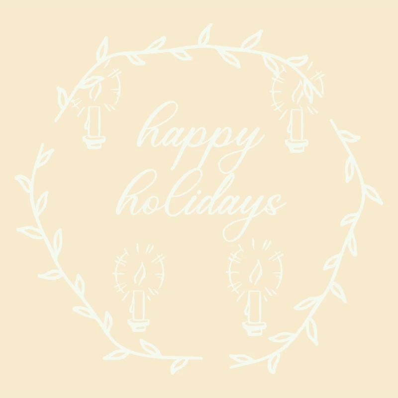 Advent Advetskranz Happy Holidays