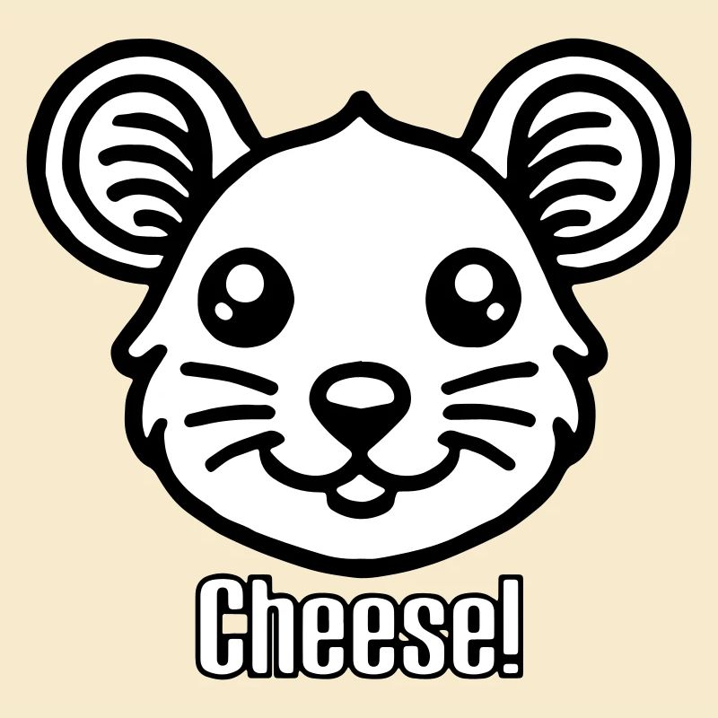 Cute looking Mouse - "Cheese" Design