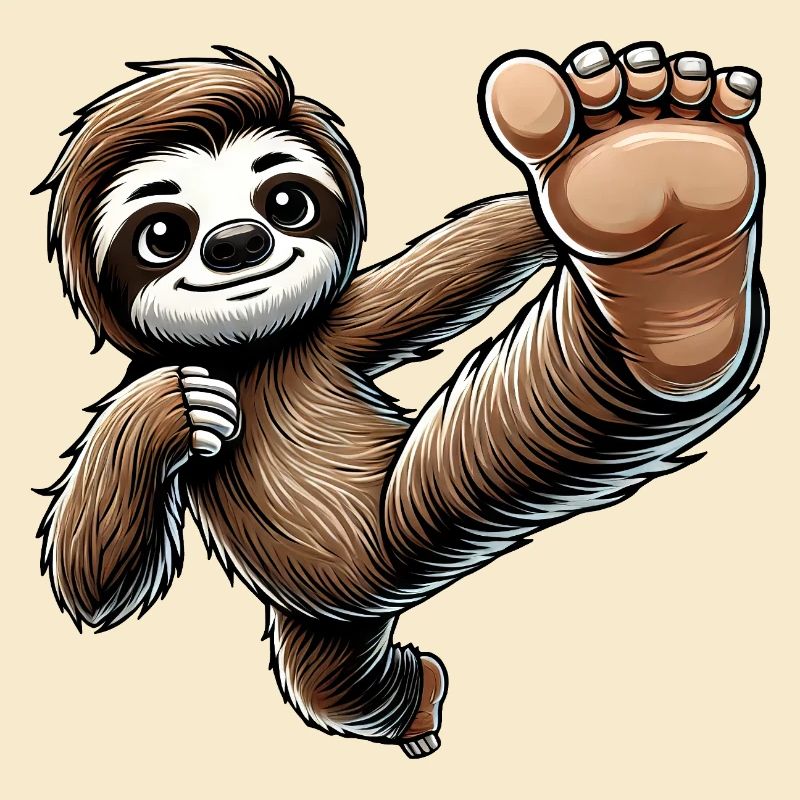 Sloth Karate Master Kicks Sport Arts