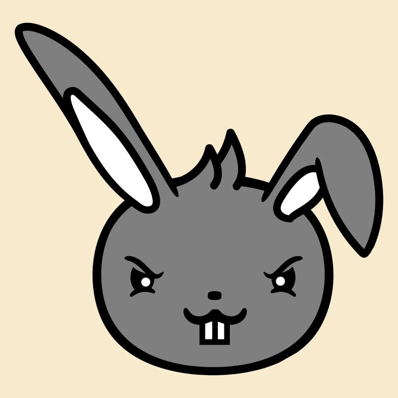 Lapin Mauvais Œil Coquin Cool Déterminé Drôle