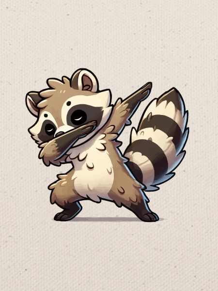 waschbär dabbing