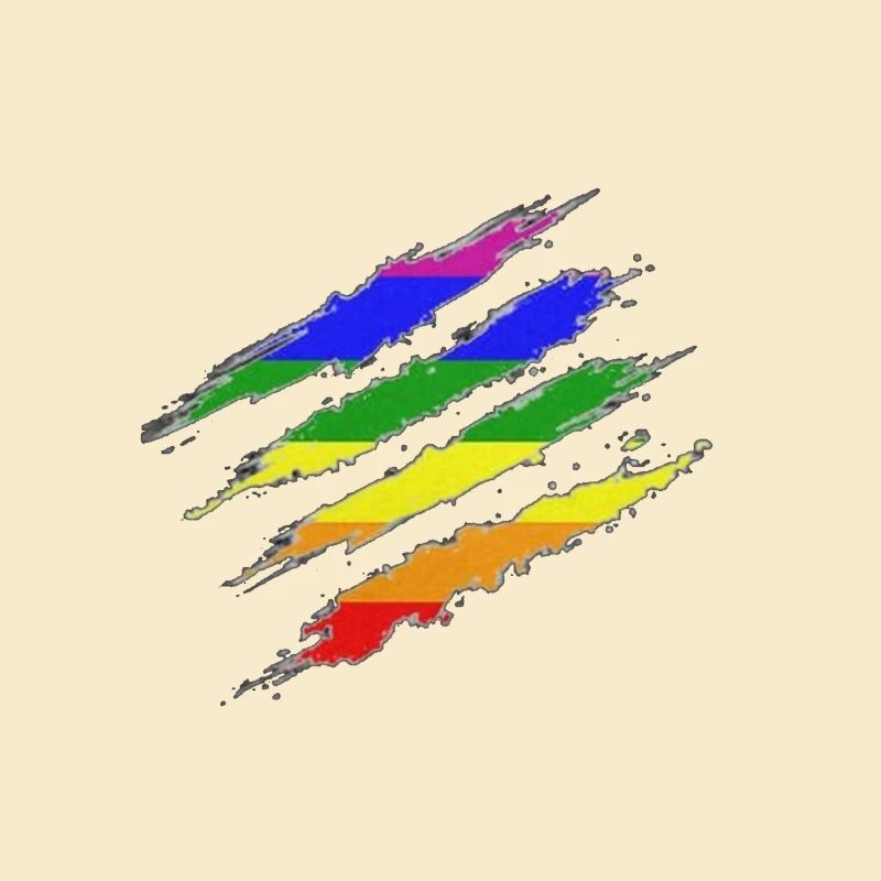 Claw Marks Drapeau arc-en-ciel