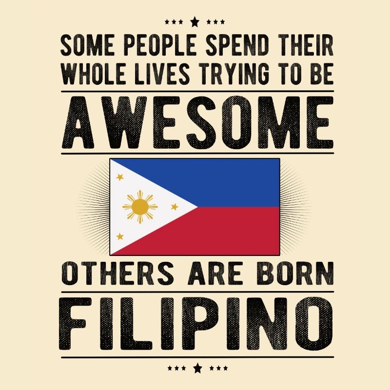 Fier Philippin né aux Philippines drapeau