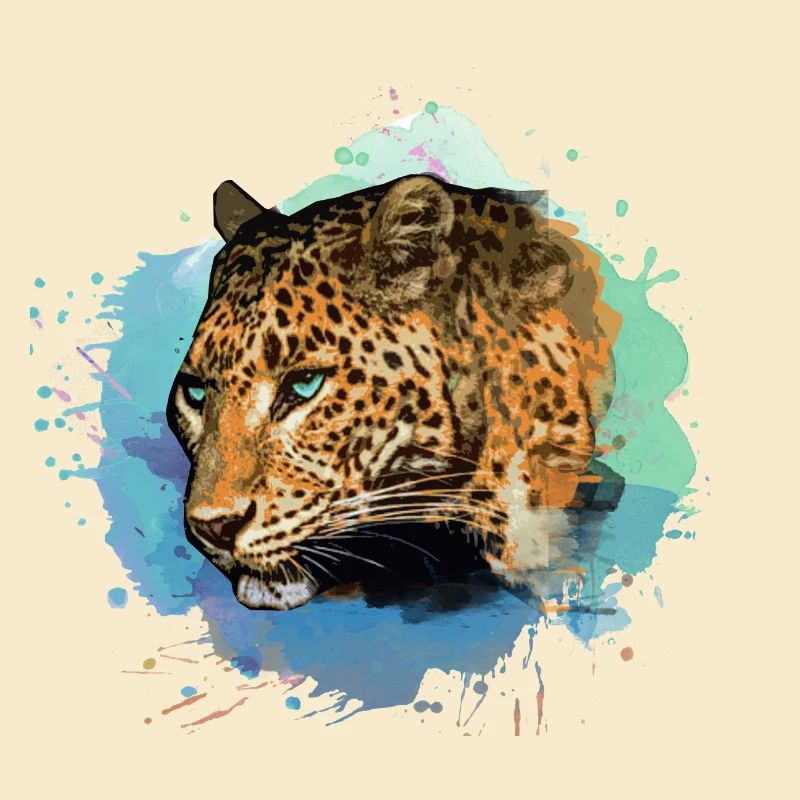 leopard, katze, wildkatze, graffiti, malerei