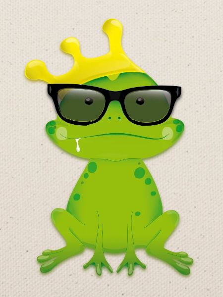 Frosch im Comicstyle