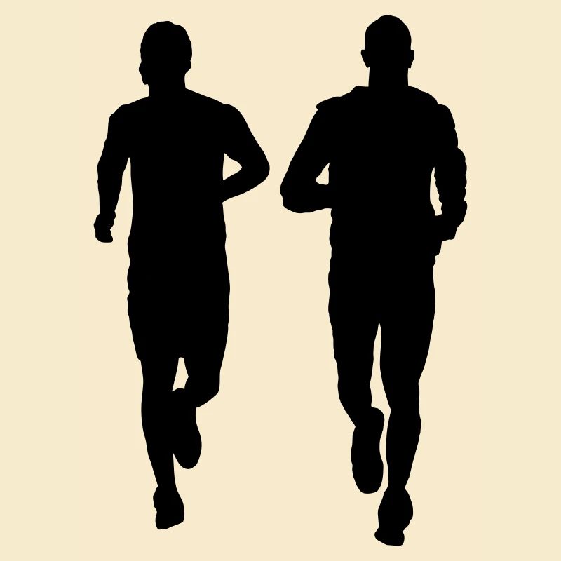 laufendes Paar zwei Männer
