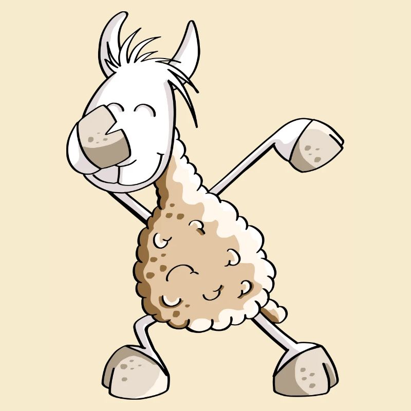 Dab Dance Lama - Dabbing Alpaka - Fun Comic