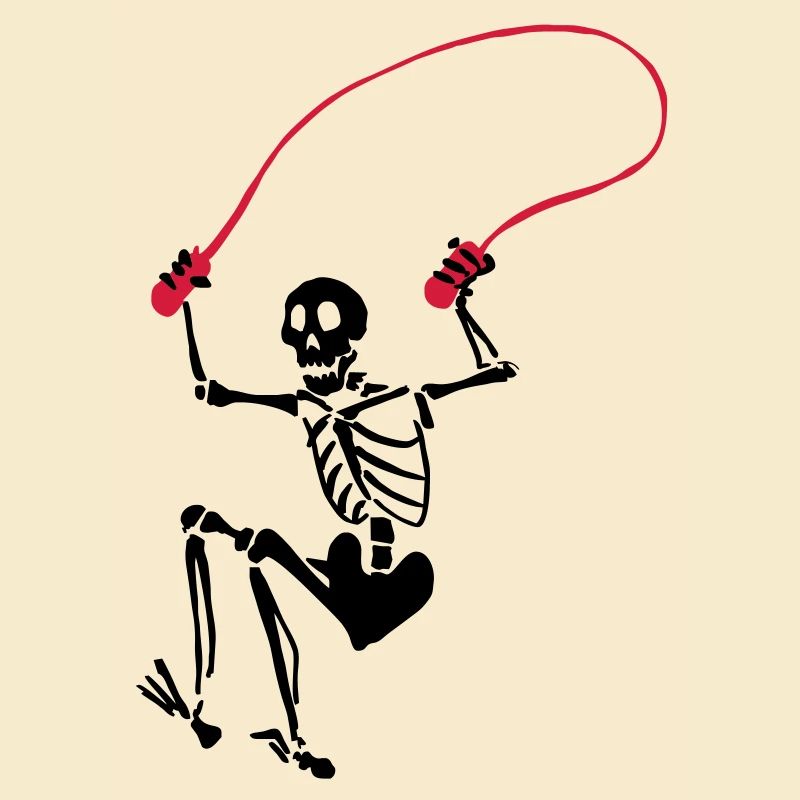 Skeleton jumping rope