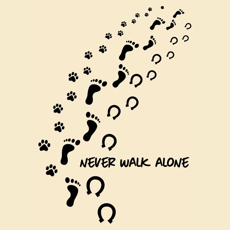 never walk alone hund pferd