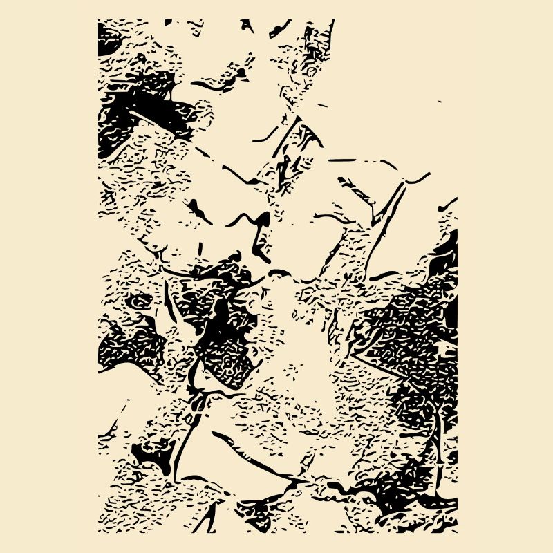 Abstraktes Bild / Linie / schwarz / Muster