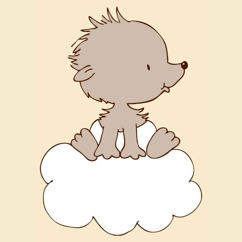 Baby Hedgehog on cloud