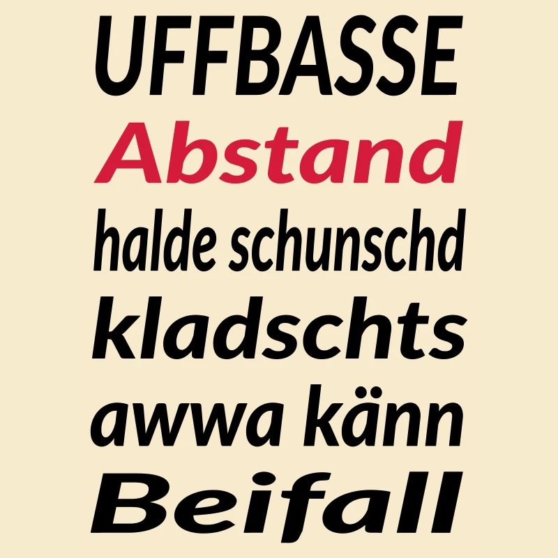 Uffbasse Abstand halde