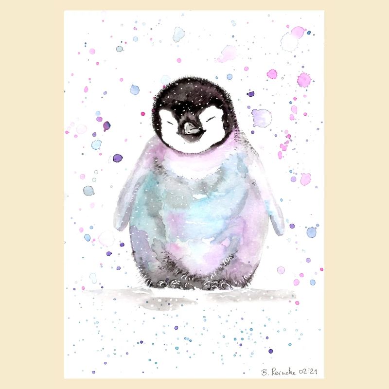 Kleiner bunter Pinguin