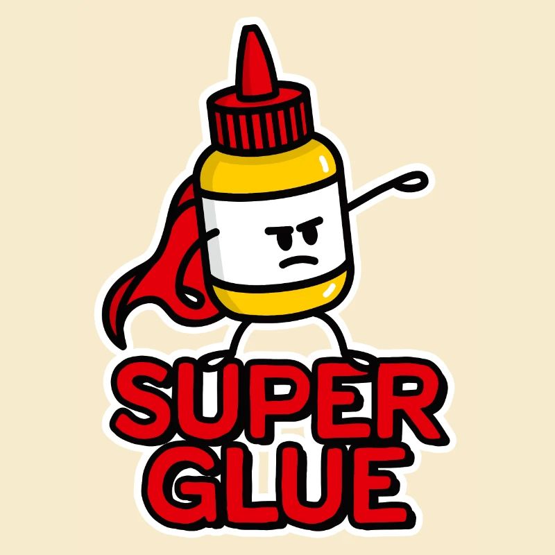 Superheld Super Glue lustige Superkleber Held