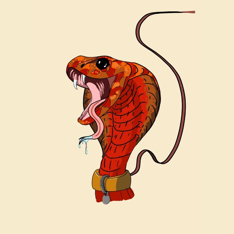 Cobra on a leash