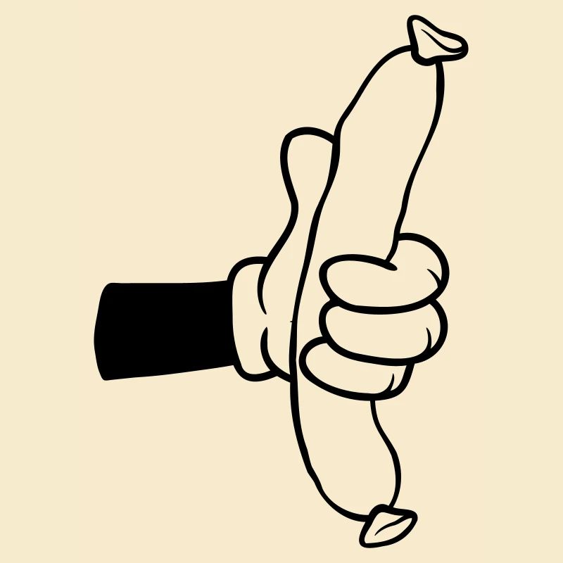 Wurst Comic Hand BBQ