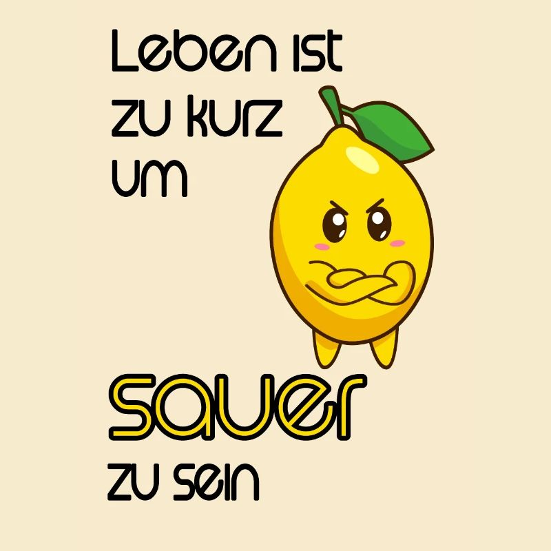 Zitrone Comic Lustig mit Spruch