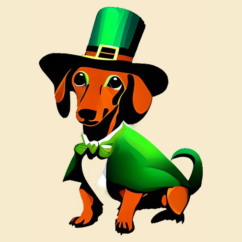 Chiens teckel Chien St Patricks Day Propriétaire de chien