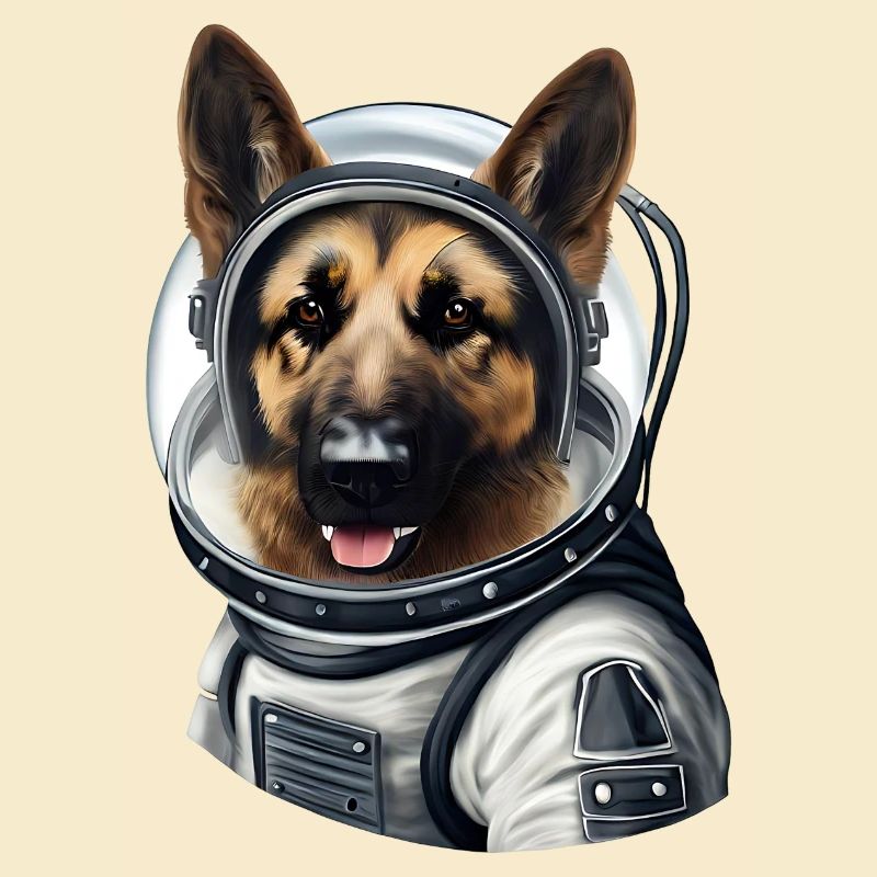 Schäferhund Astronaut