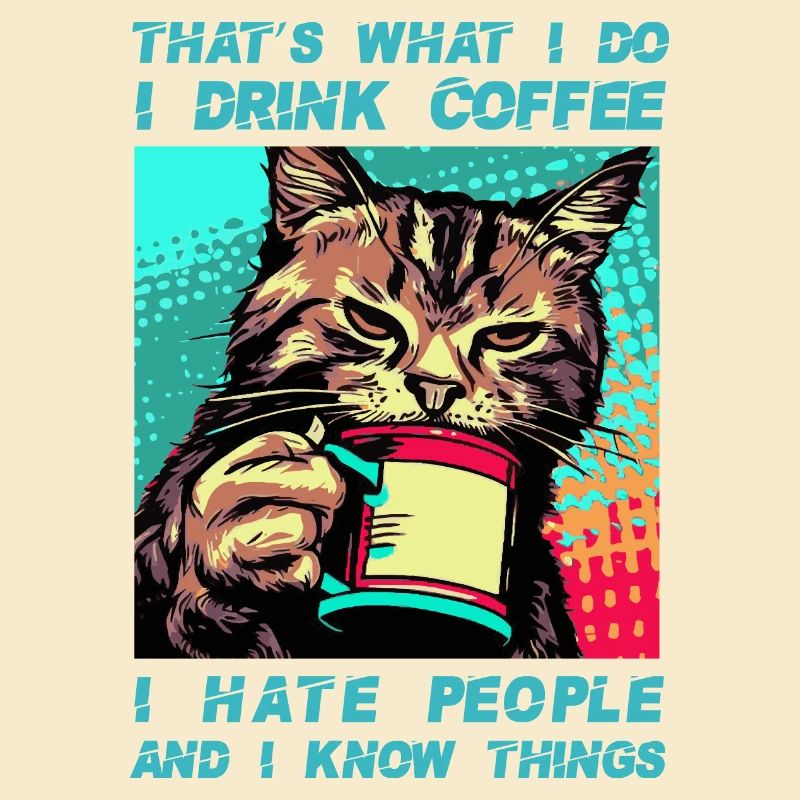Café avec un chat