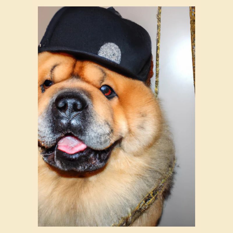 Cooler Hund mit Mütze