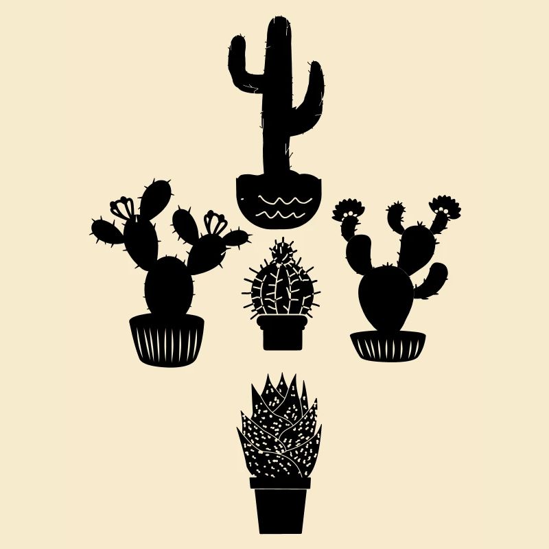 Cinq cactus